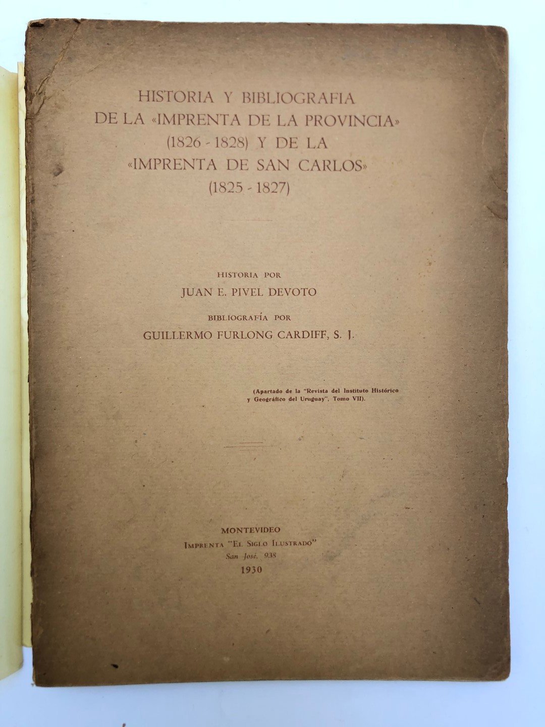 PIVEL DEVOTO, Juan; FURLONG CARDIFF, Guillermo