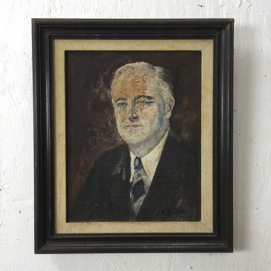 Óleo sobre tela "Roosevelt"