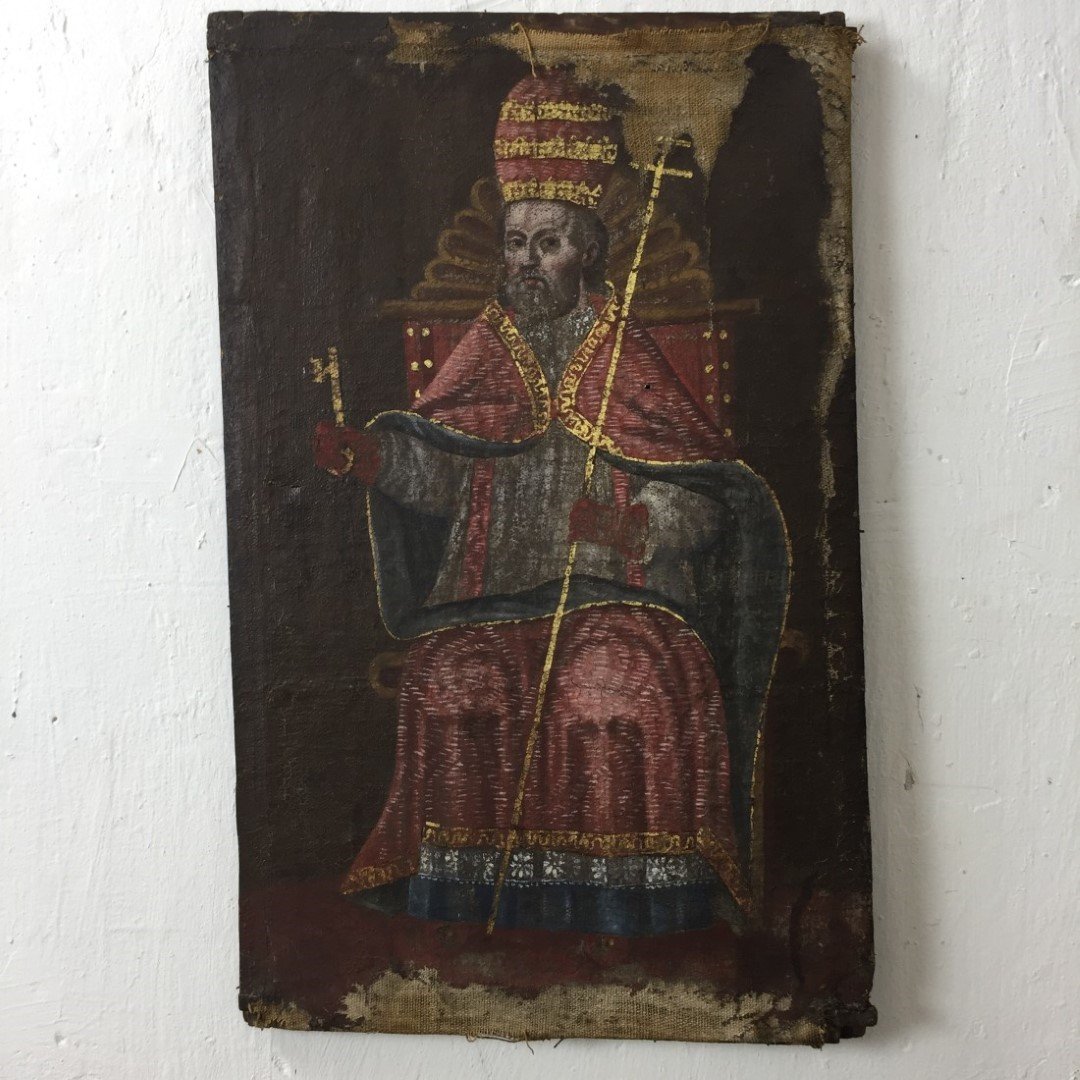 Óleo sobre tela "Obispo"