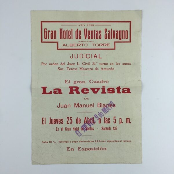 Afiche "Juan Manuel Blanes"