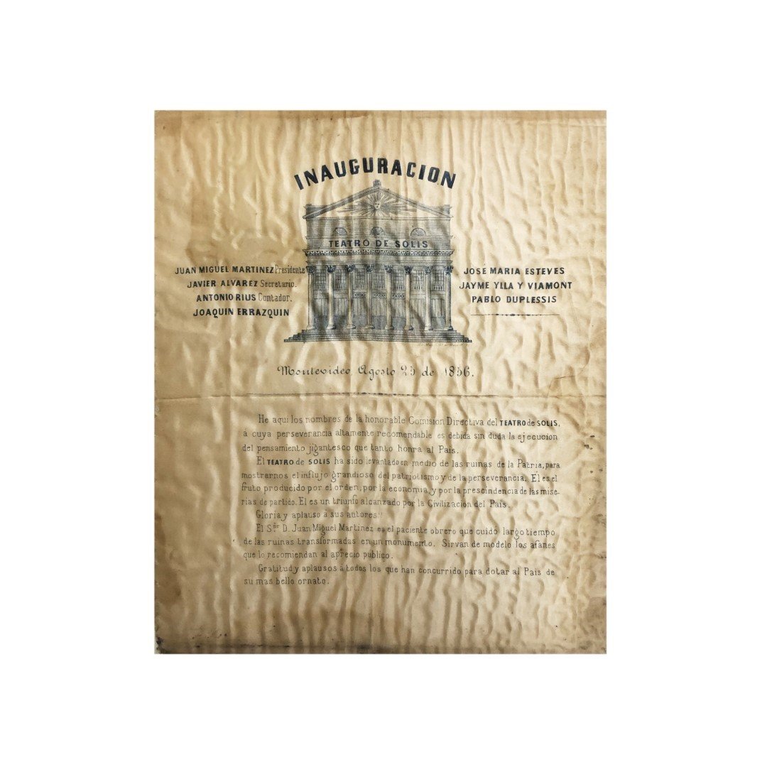 Afiche "Inauguración Teatro Solís"