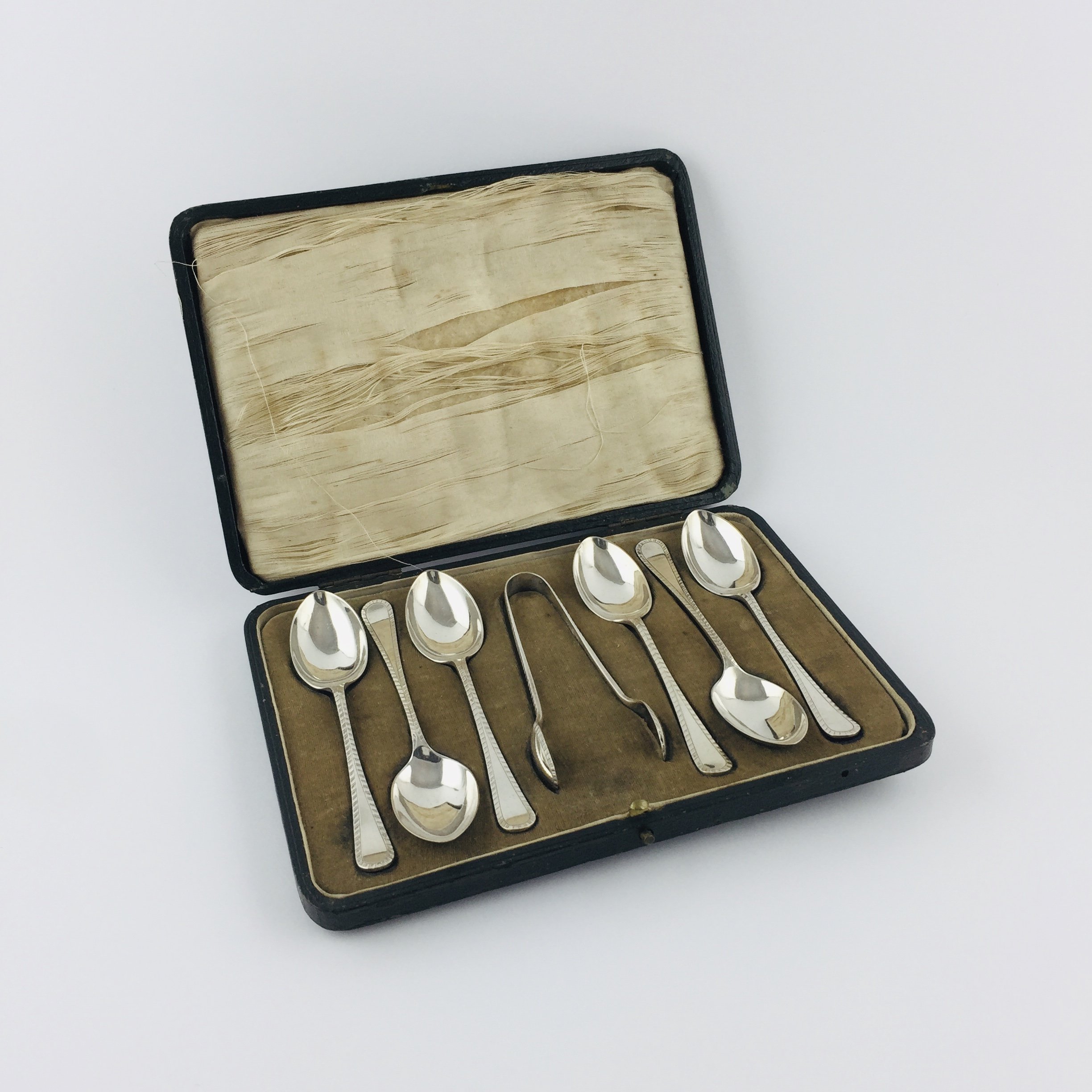 Juego de cucharas en plata