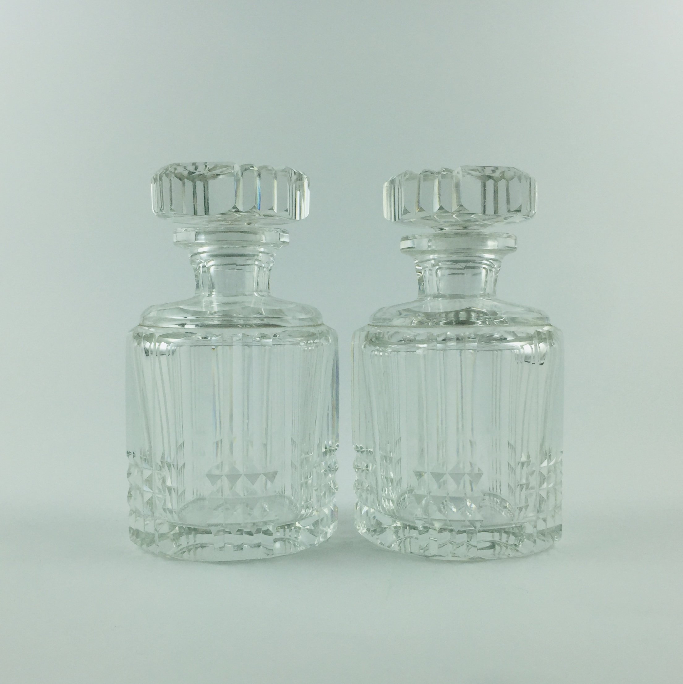 Par de botellones en cristal
