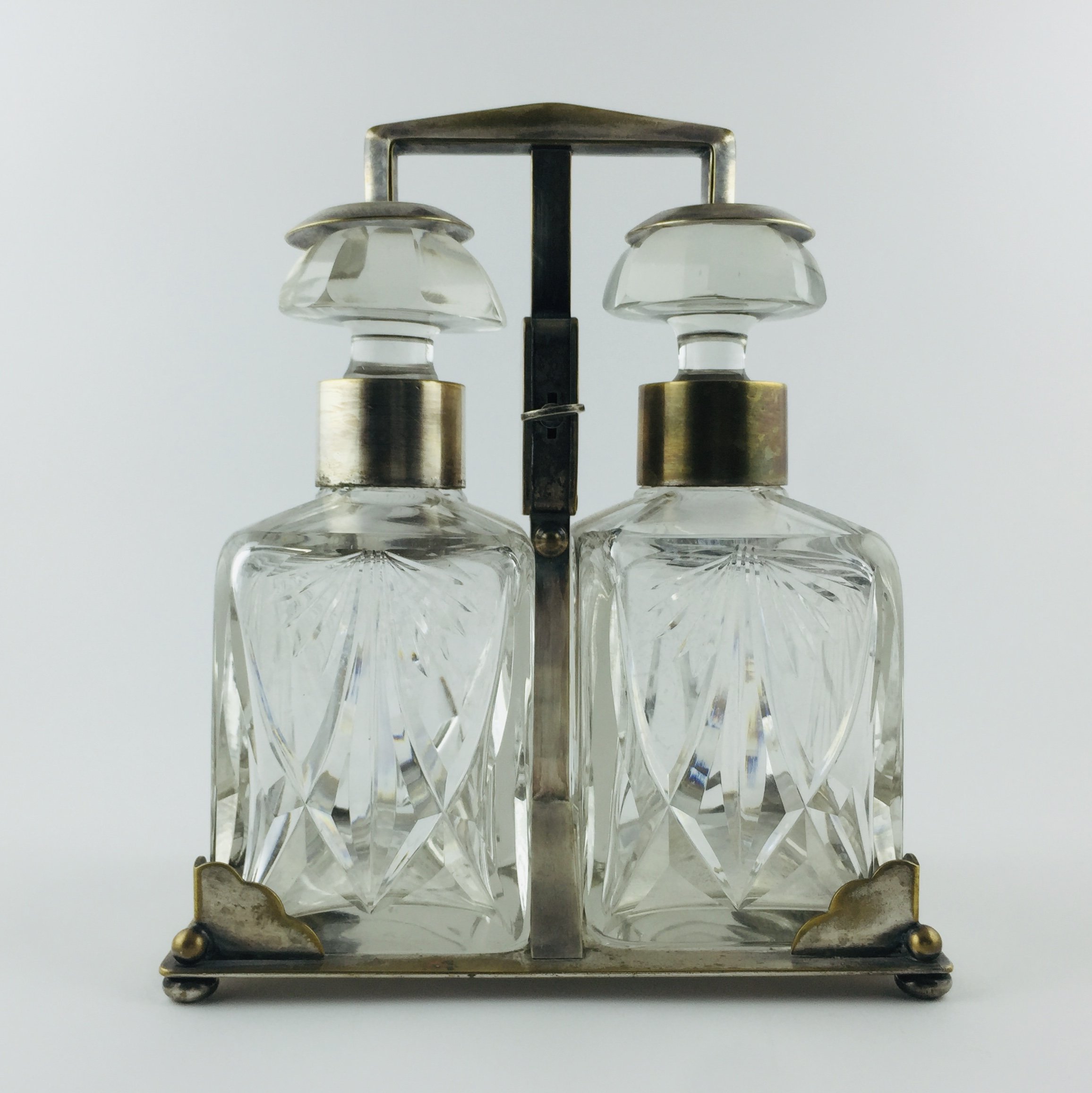 Par de botellones en cristal