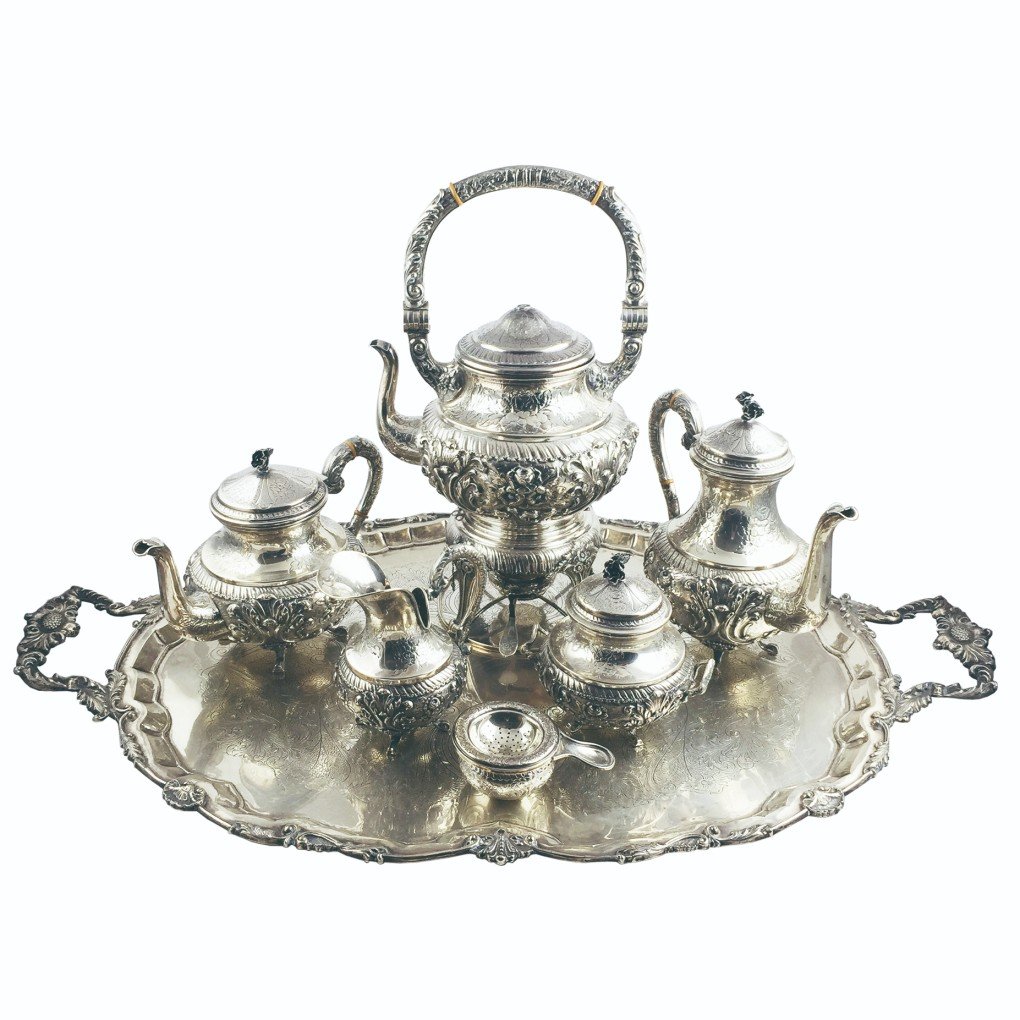 Juego de té y café en plata