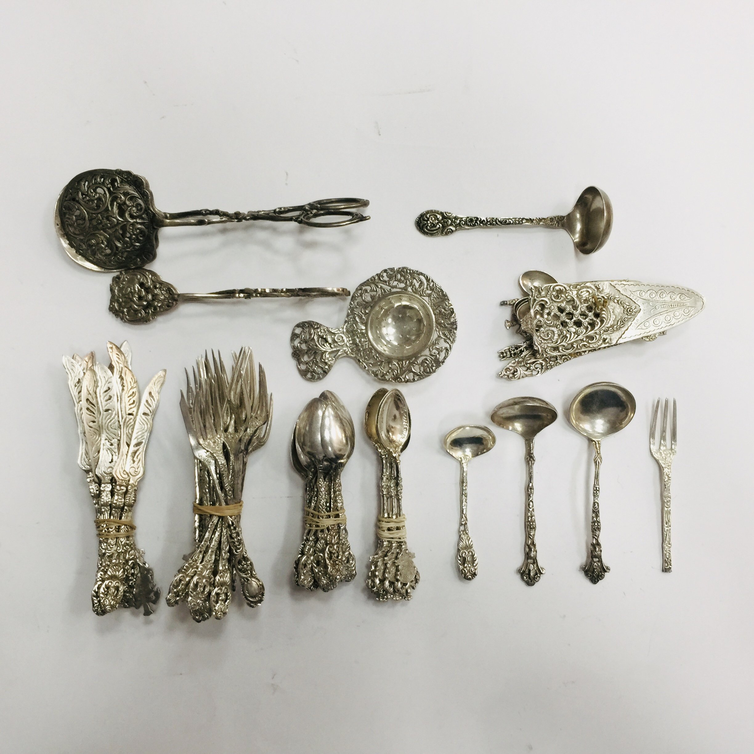 Lote cubiertos en plata