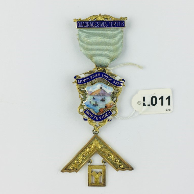 Medalla de pecho masónica uruguaya