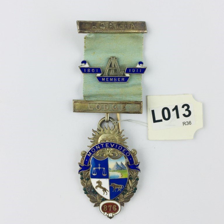 Medalla de pecho masónica uruguaya