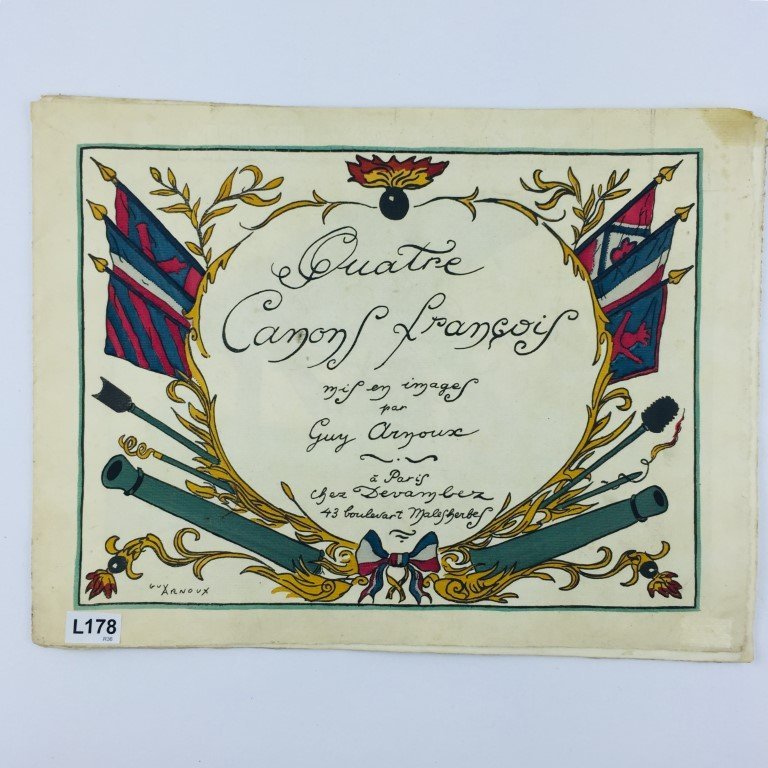 Carpeta con cuatro grabados