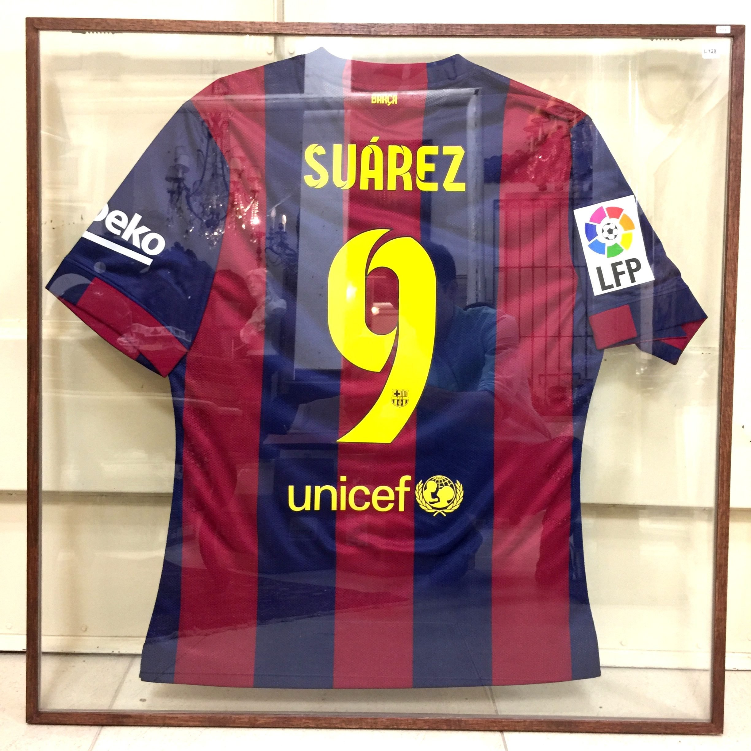 Camiseta Fútbol Club Barcelona utilizada por Luis Suárez