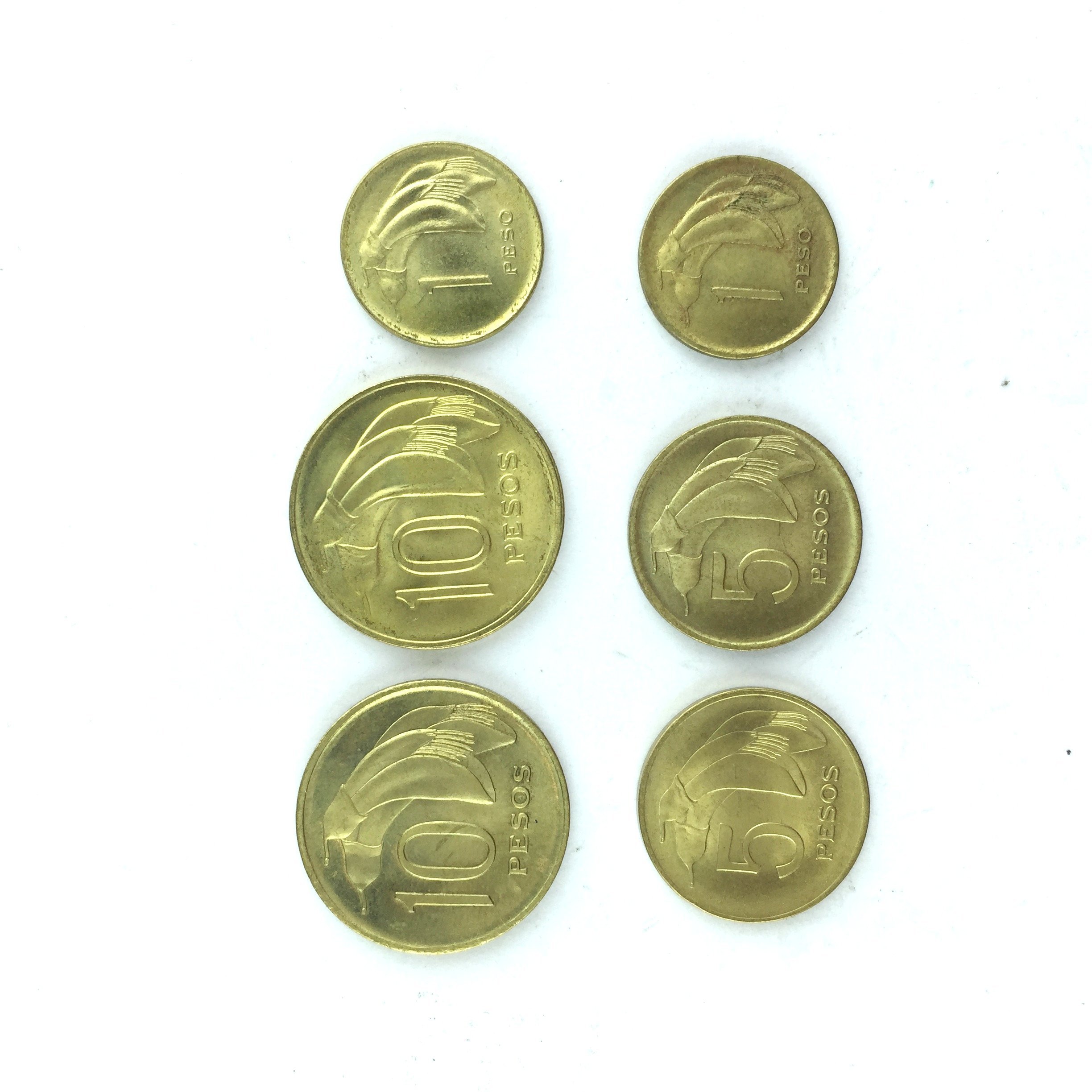 6 monedas uruguayas