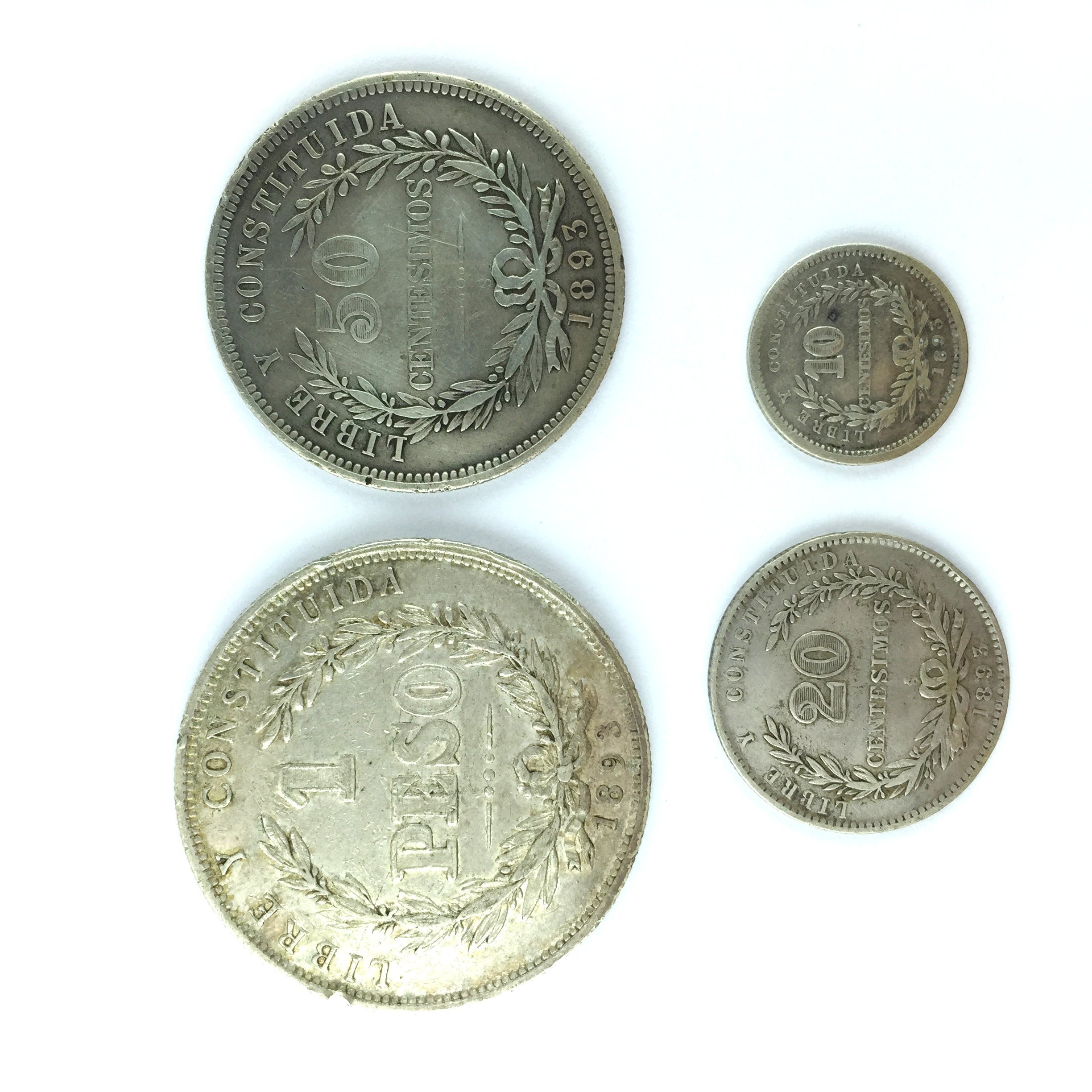 4 monedas uruguayas