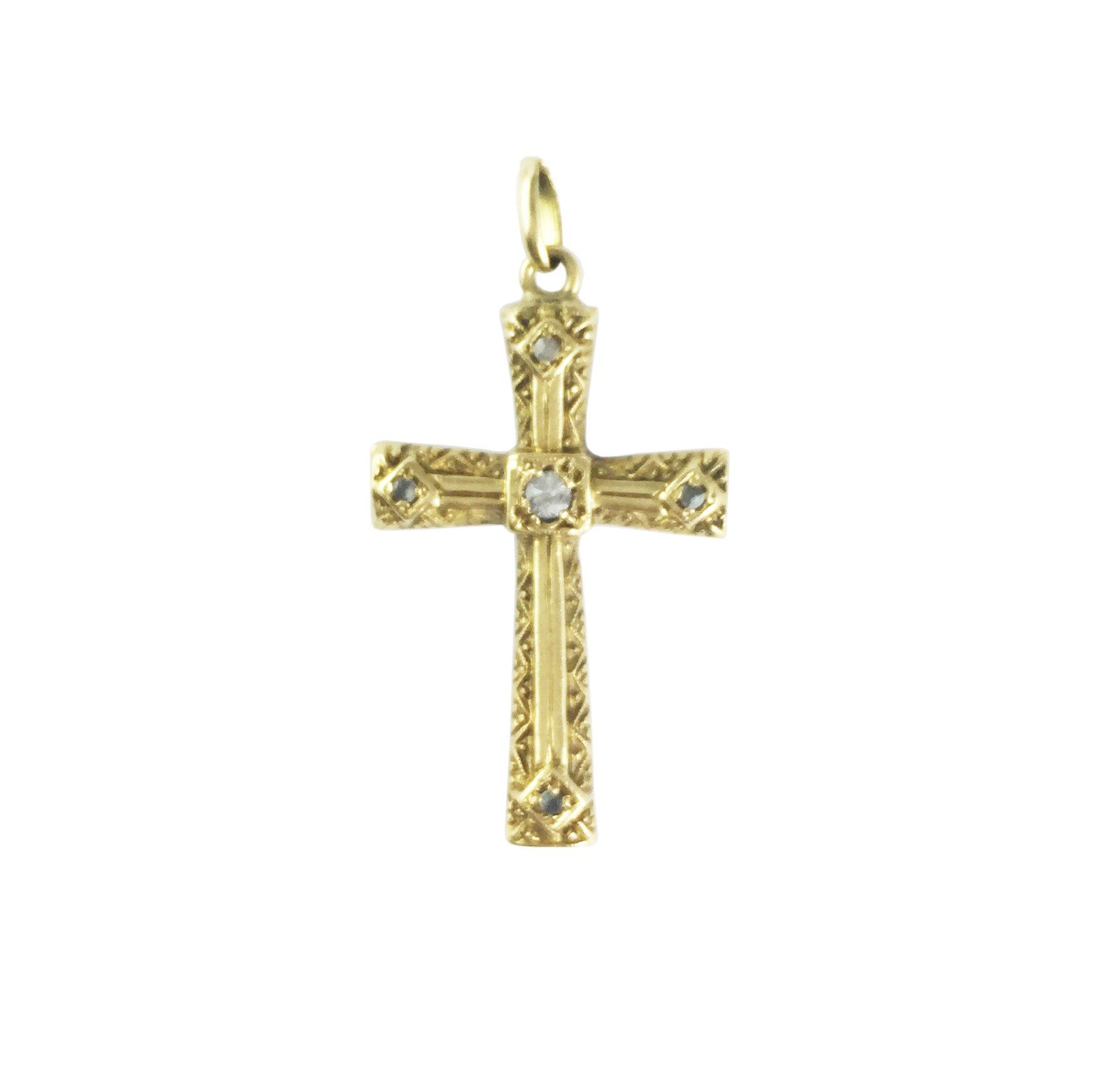 Cruz oro 18 K y diamantes