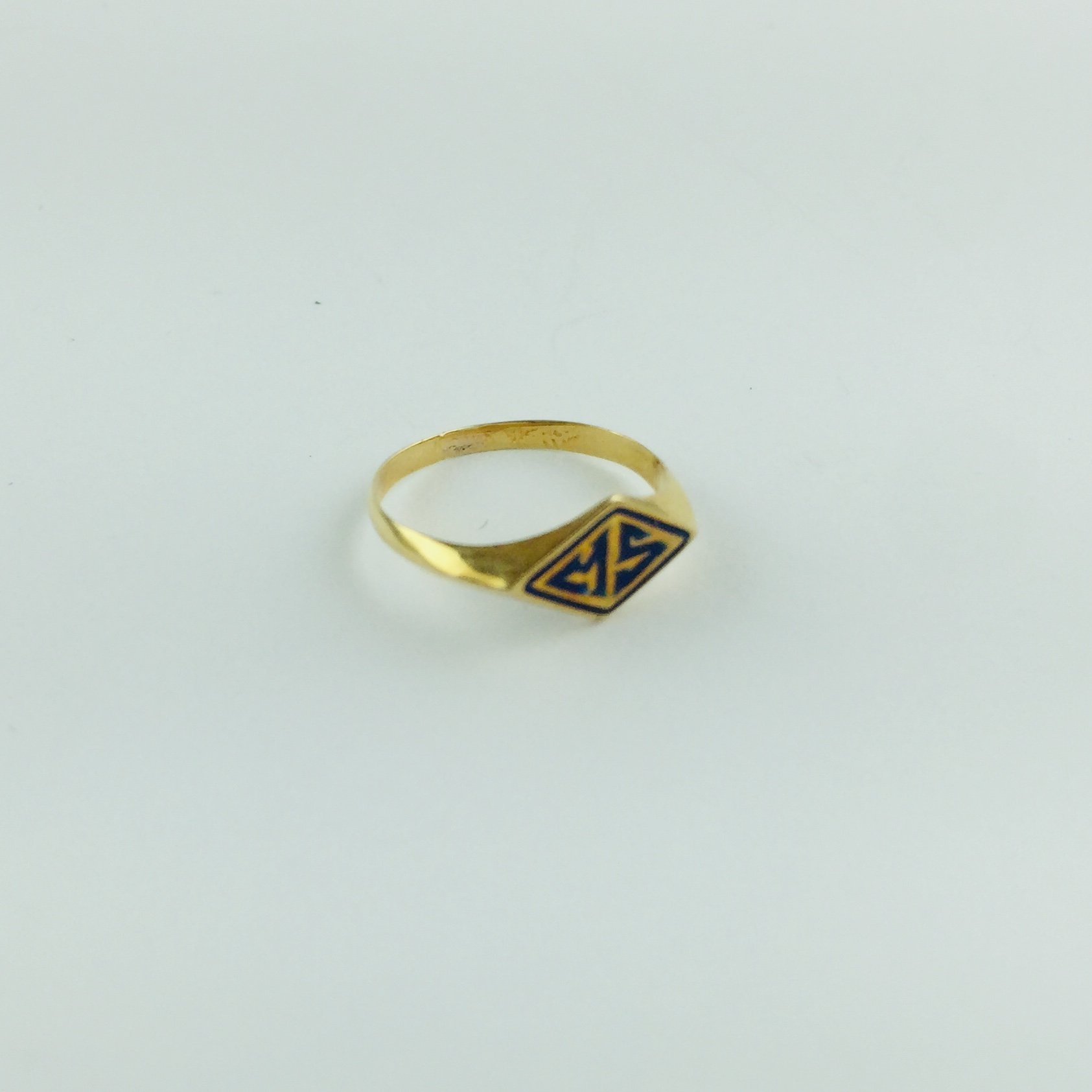 Anillo oro 18 K y esmalte