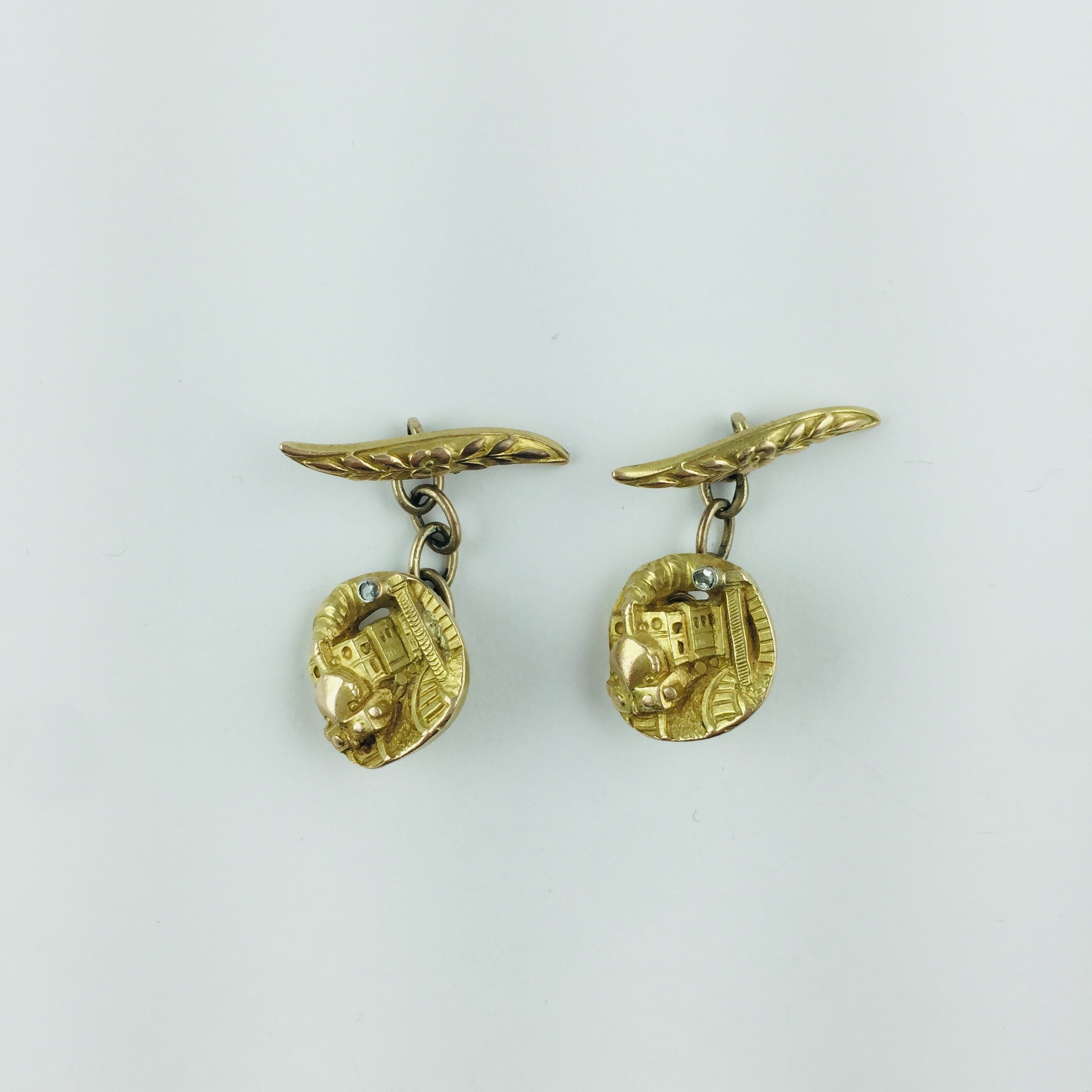 Gemelos oro 18 K y diamantes