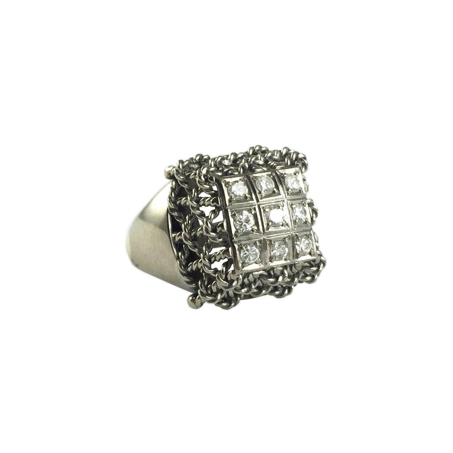 Anillo oro 18 K y brillantes