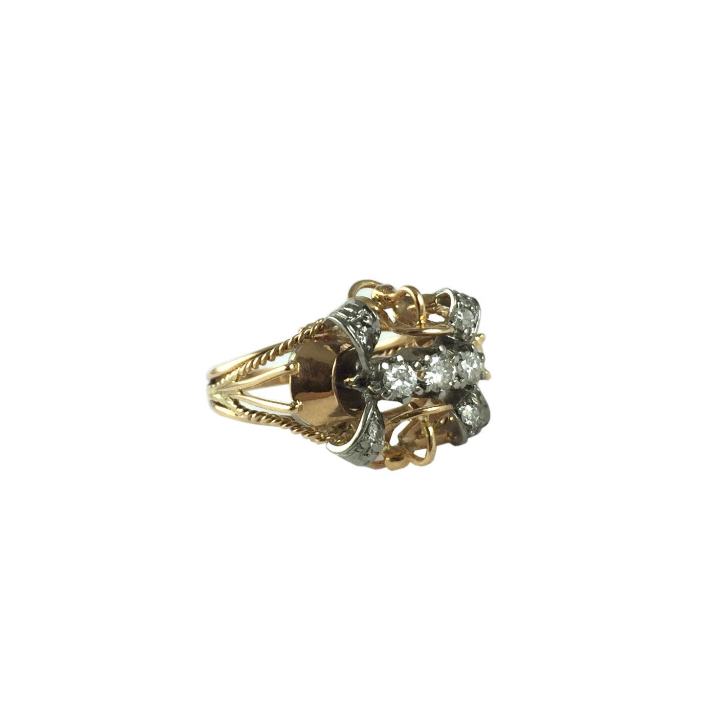 Anillo oro 18 K y brillantes