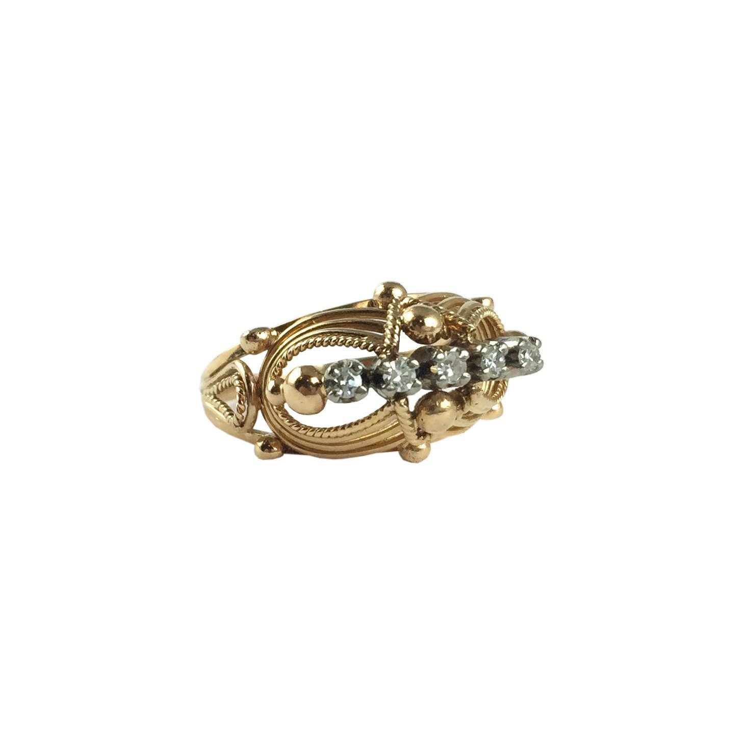 Anillo oro 18 K y brillantes