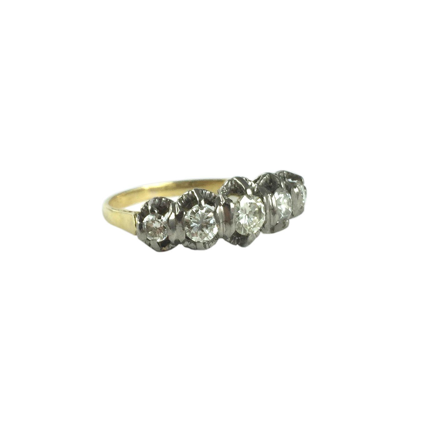 Anillo oro 18 K y brillantes