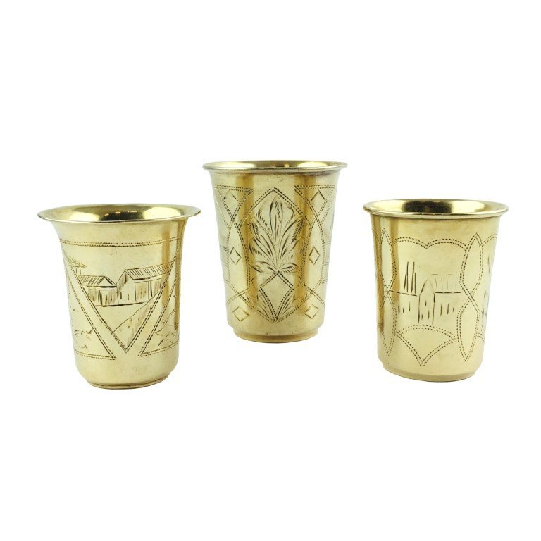 Vasos en plata vermeil