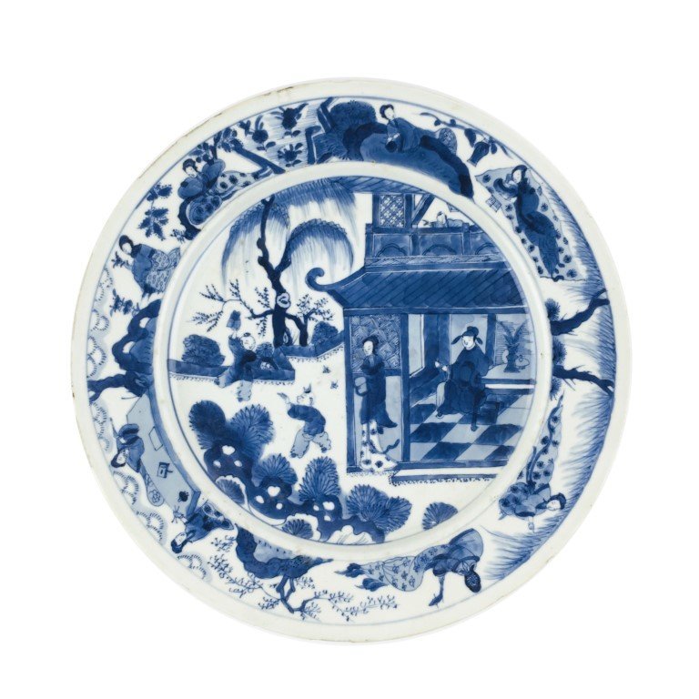 Plato chino en porcelana