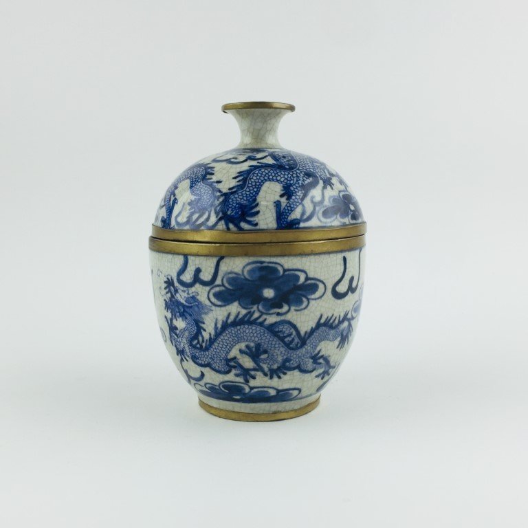 Tetera y caja chinas en porcelana - Imagen 3