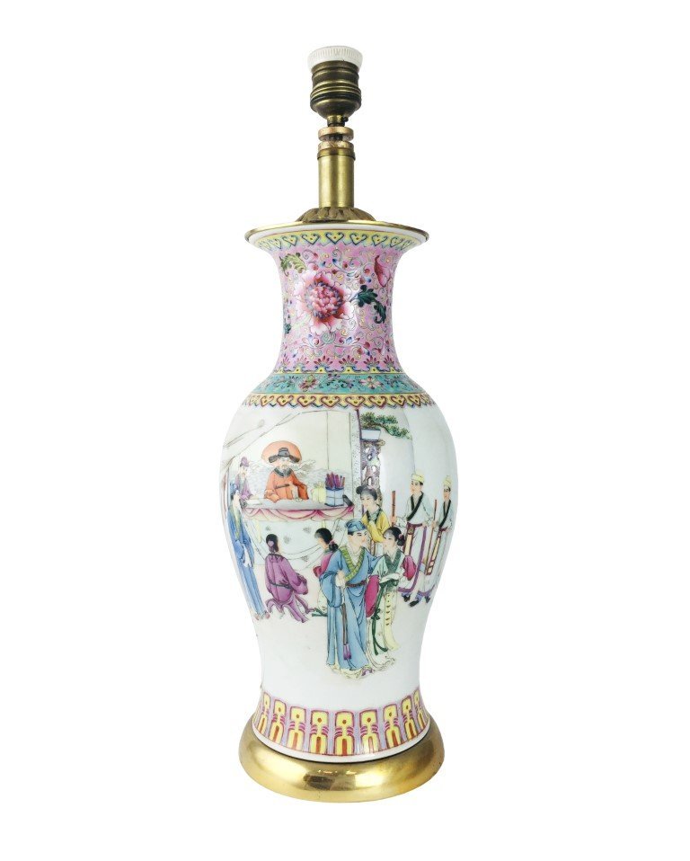 Lámparas chinas en porcelana