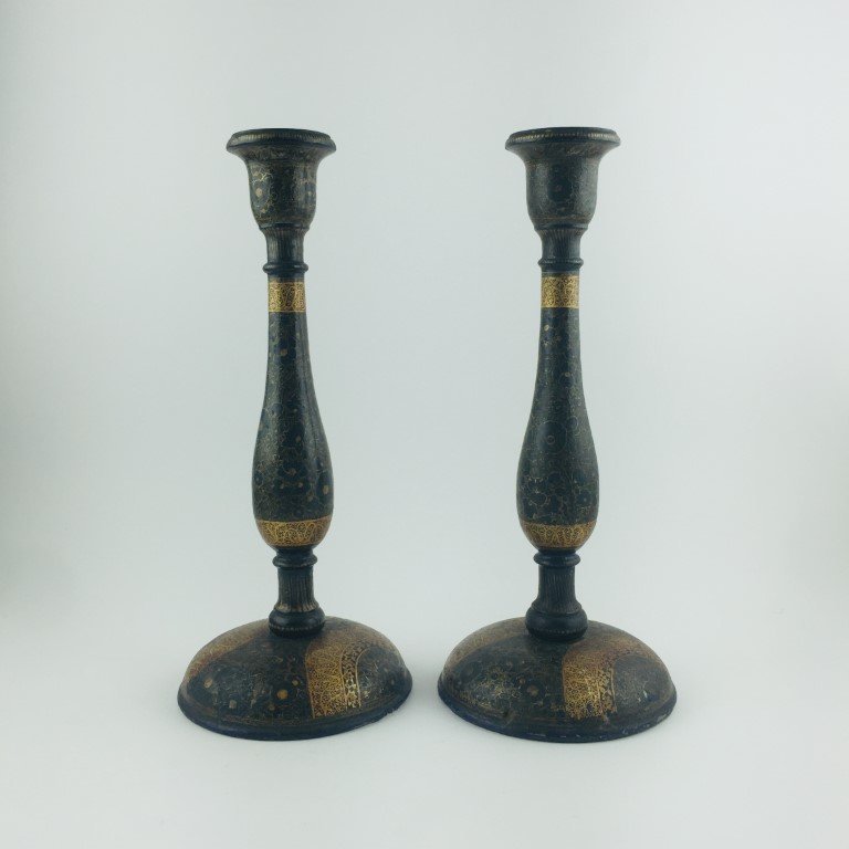 Candeleros en madera