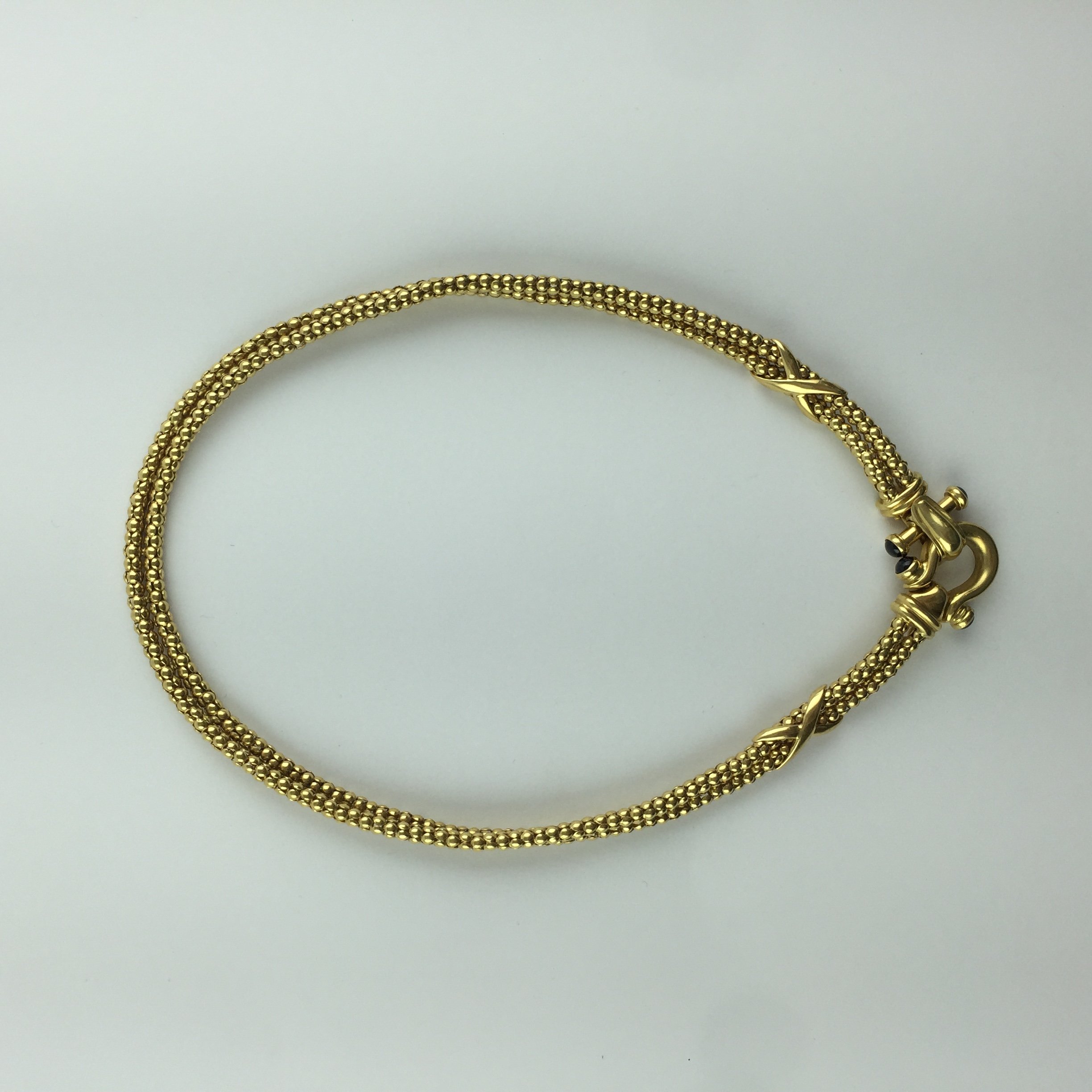 Collar oro 18 K y zafiros