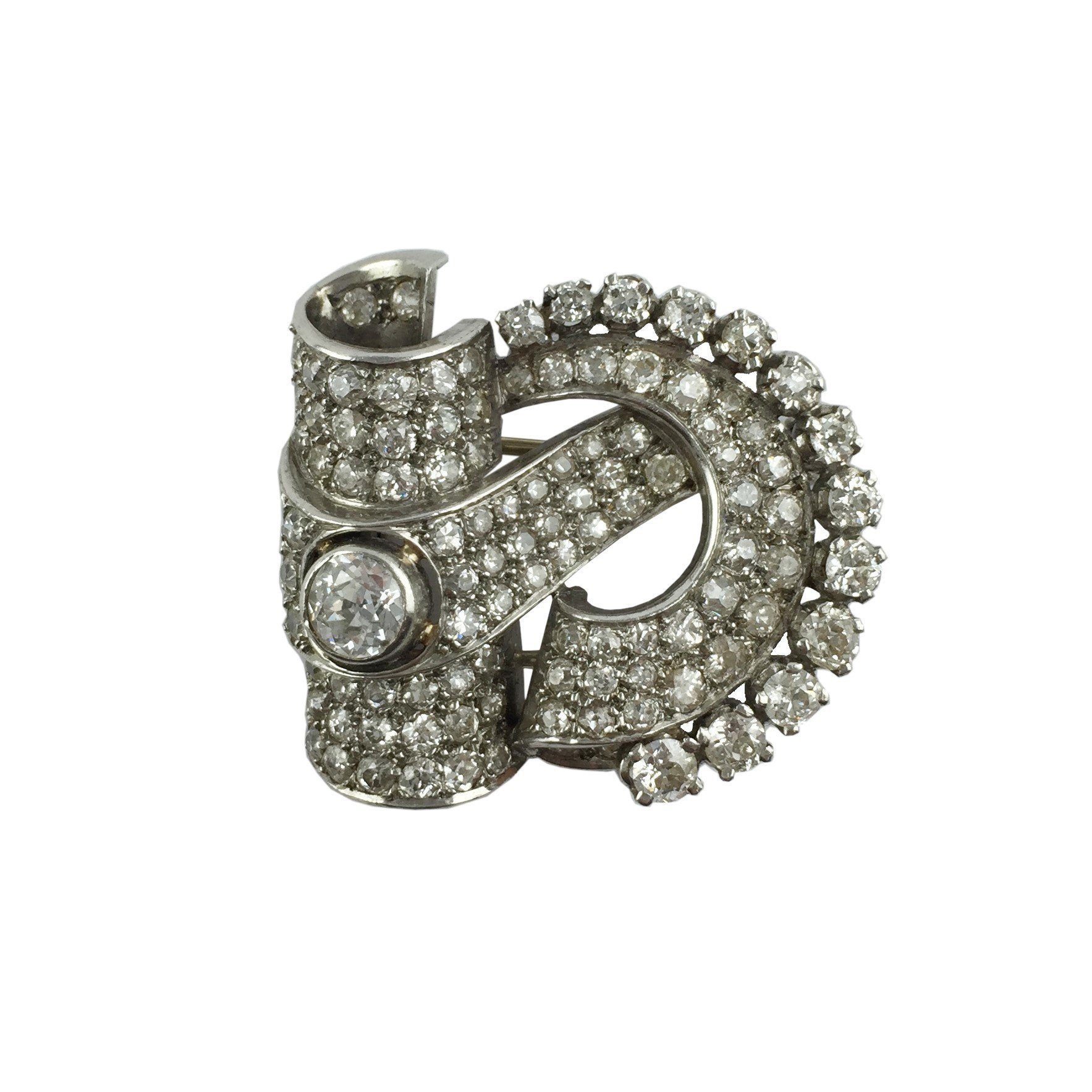 Prendedor oro 18 K y brillantes