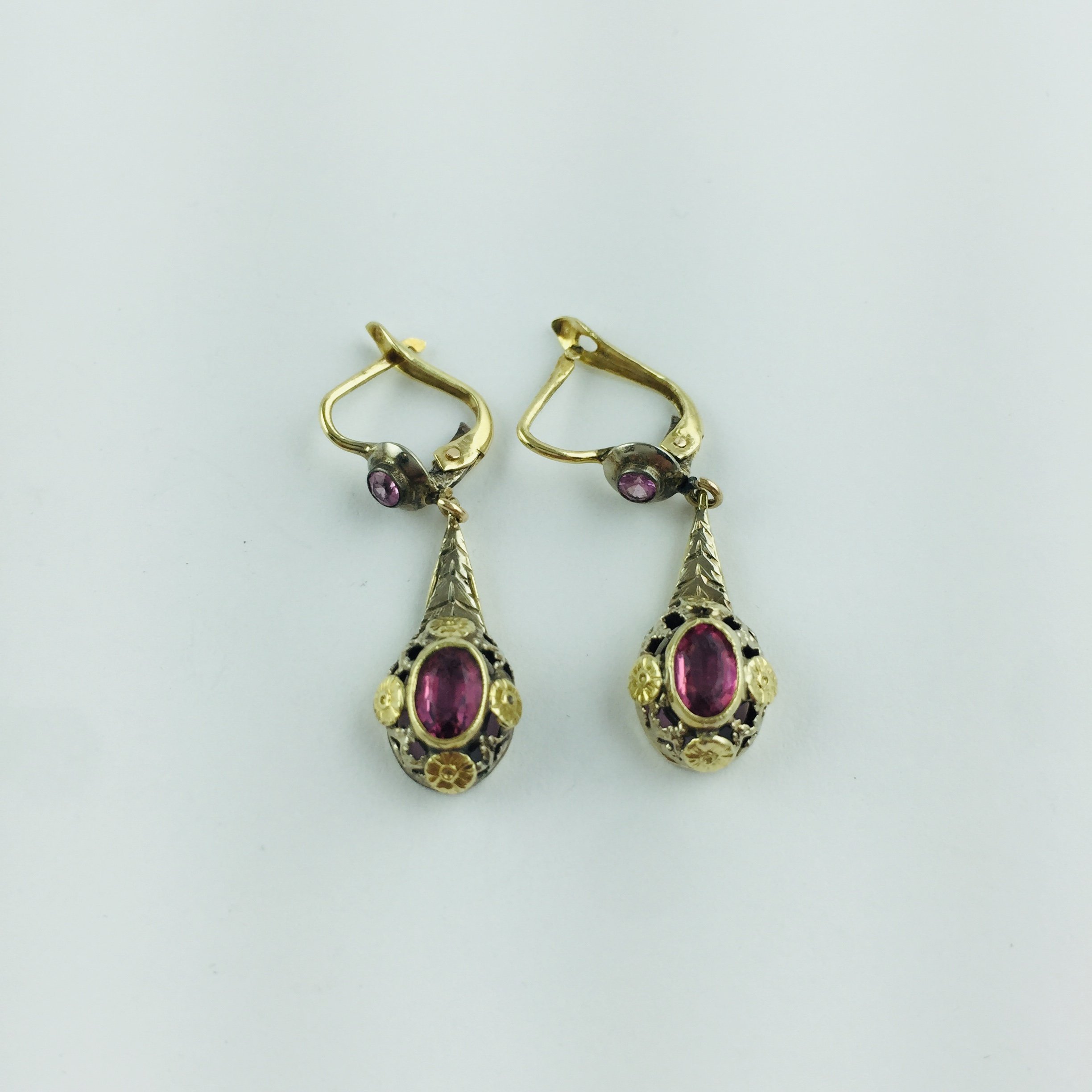 Par de caravanas oro 18 K