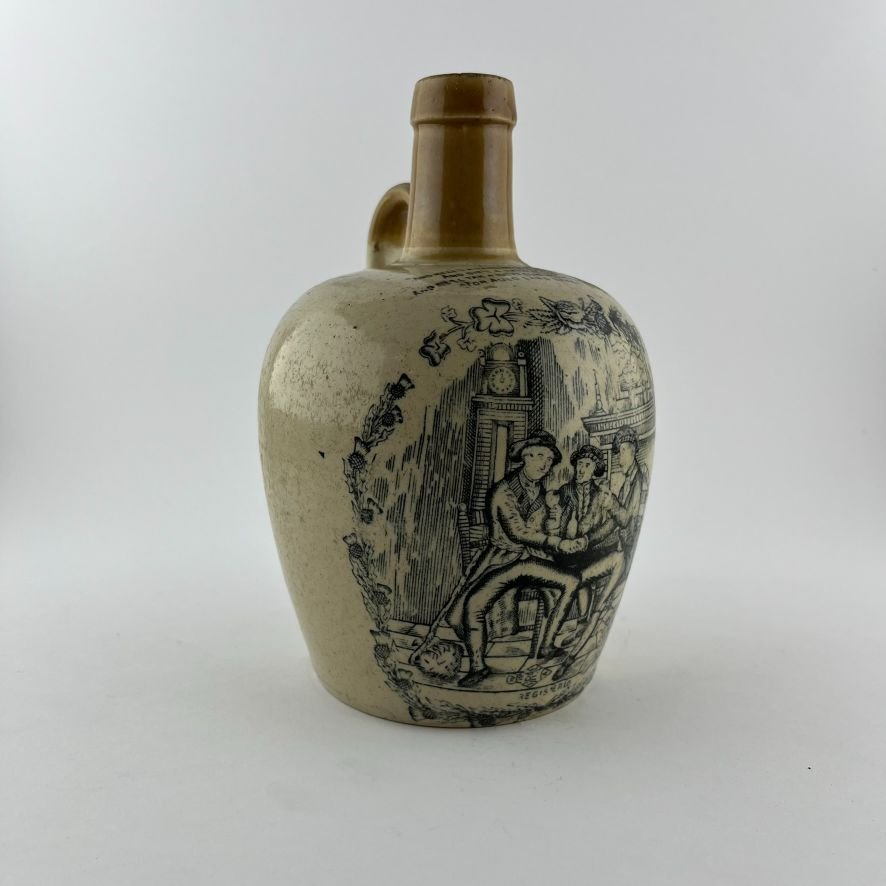 Botella de whisky en gres