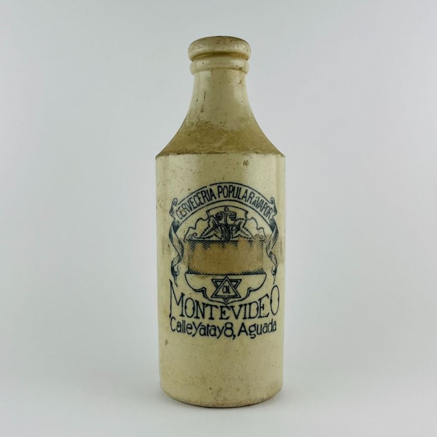 Botella uruguaya en gres