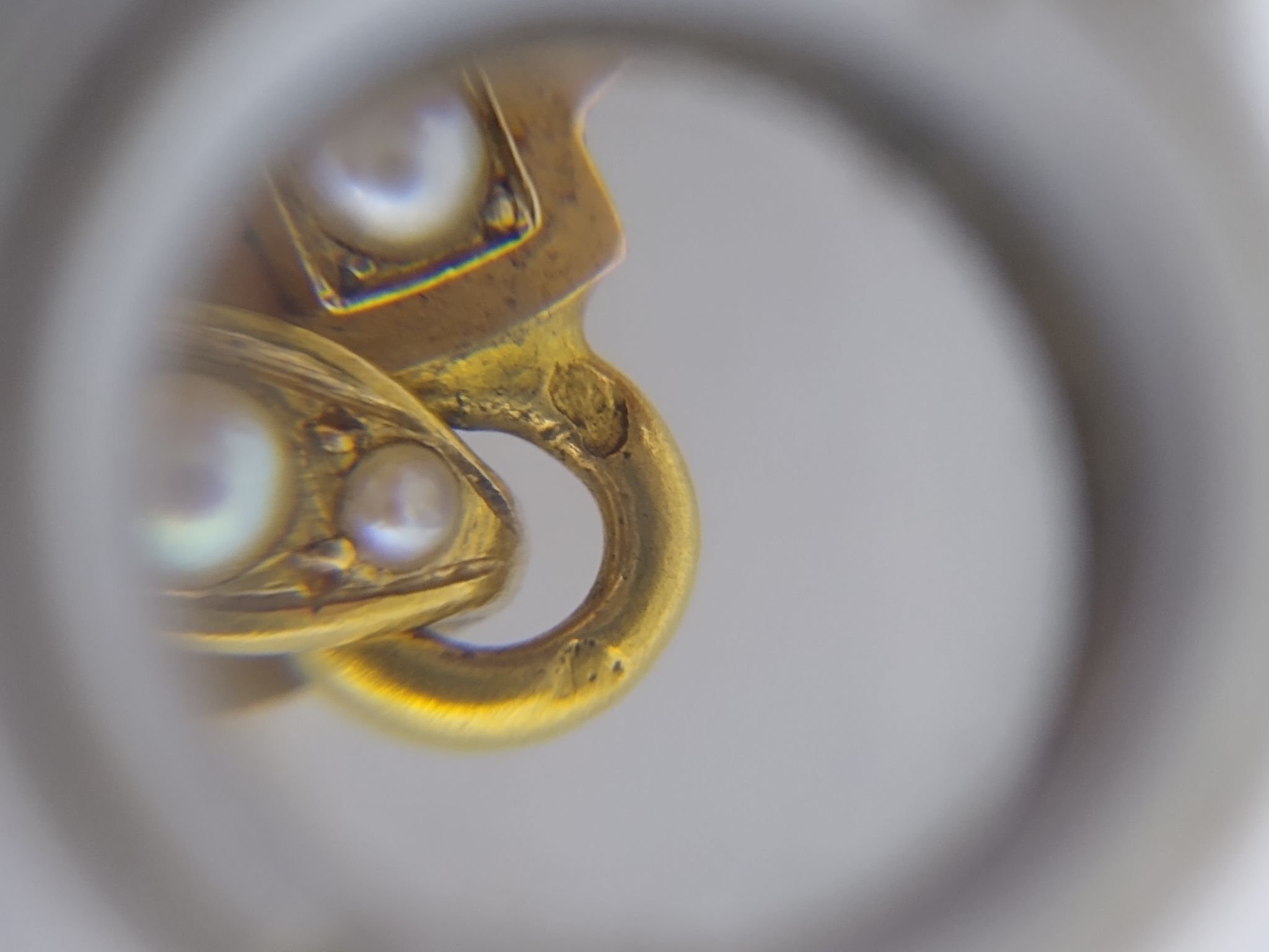 Relicario oro, camafeo y perlas - Imagen 2