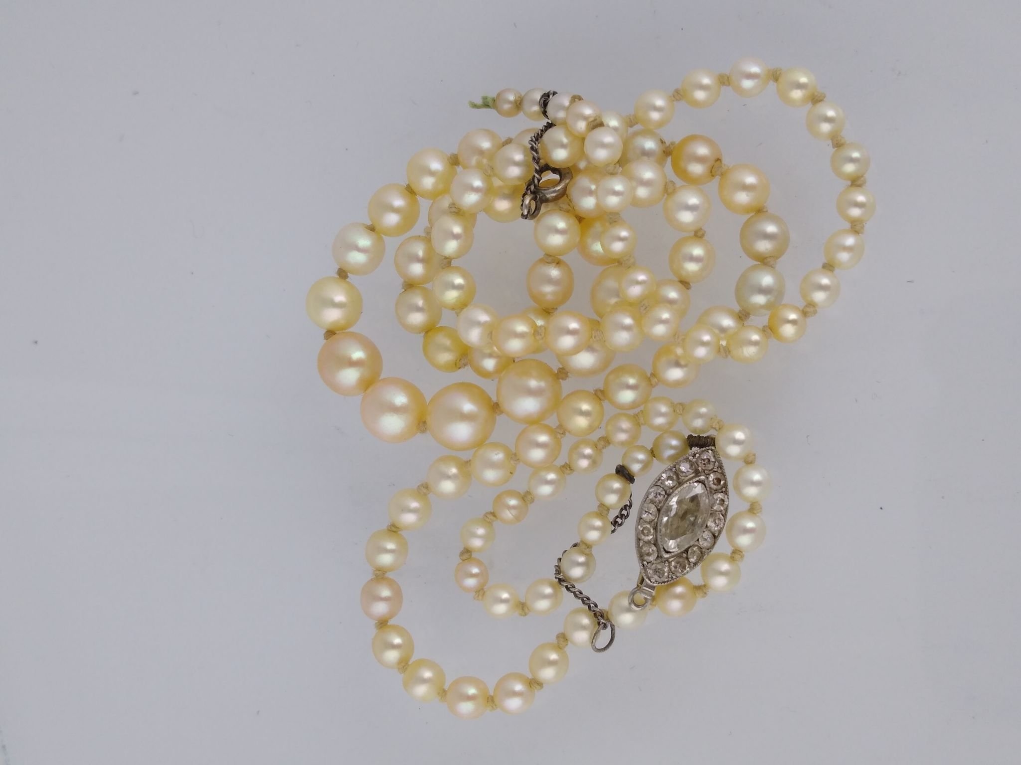 Collar perlas, oro, diamante y brillantes