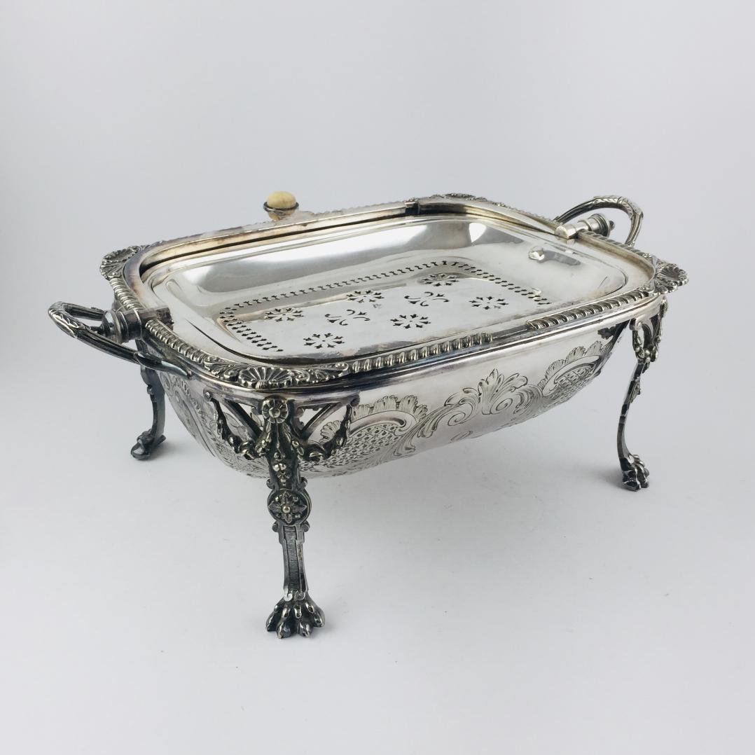 Rechaud en metal plateado - Imagen 2