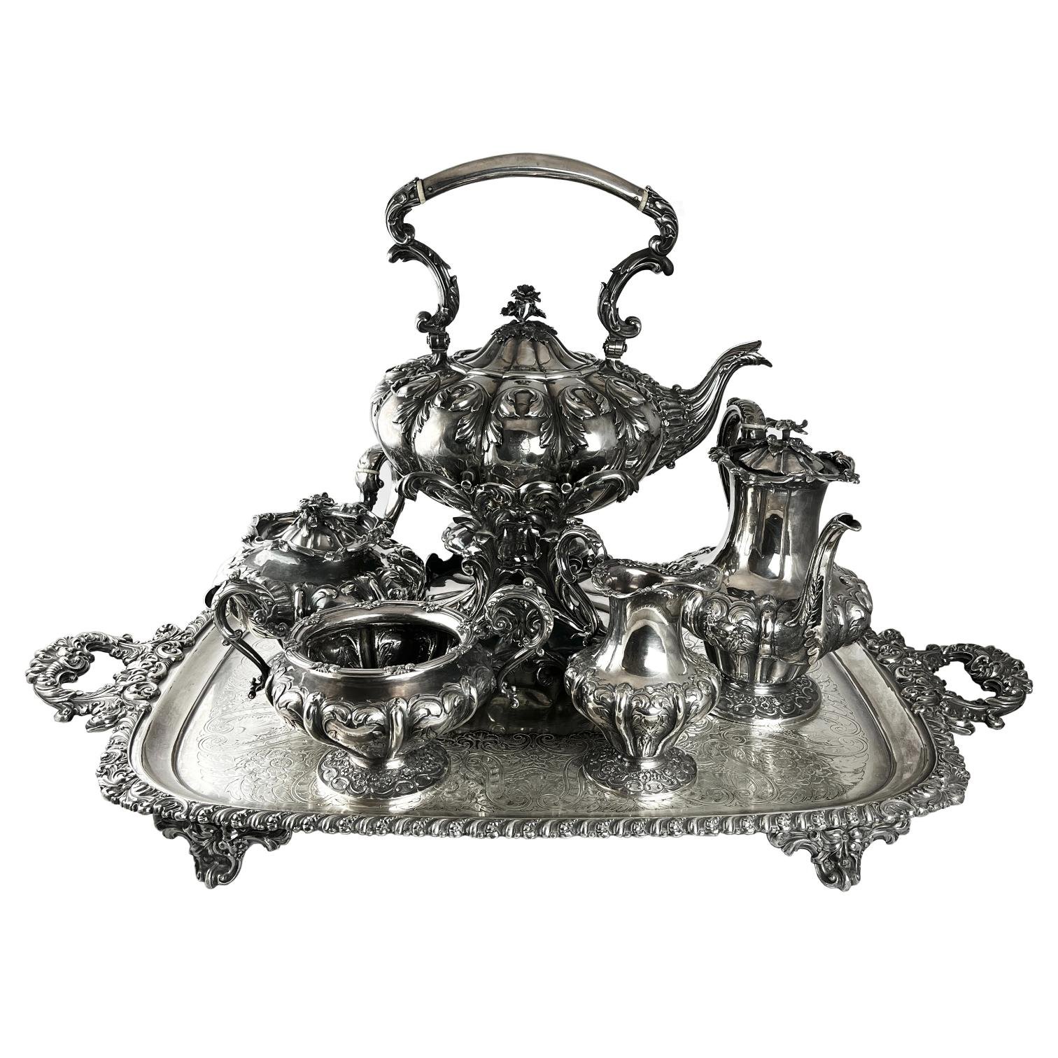 Juego para té y café en plata