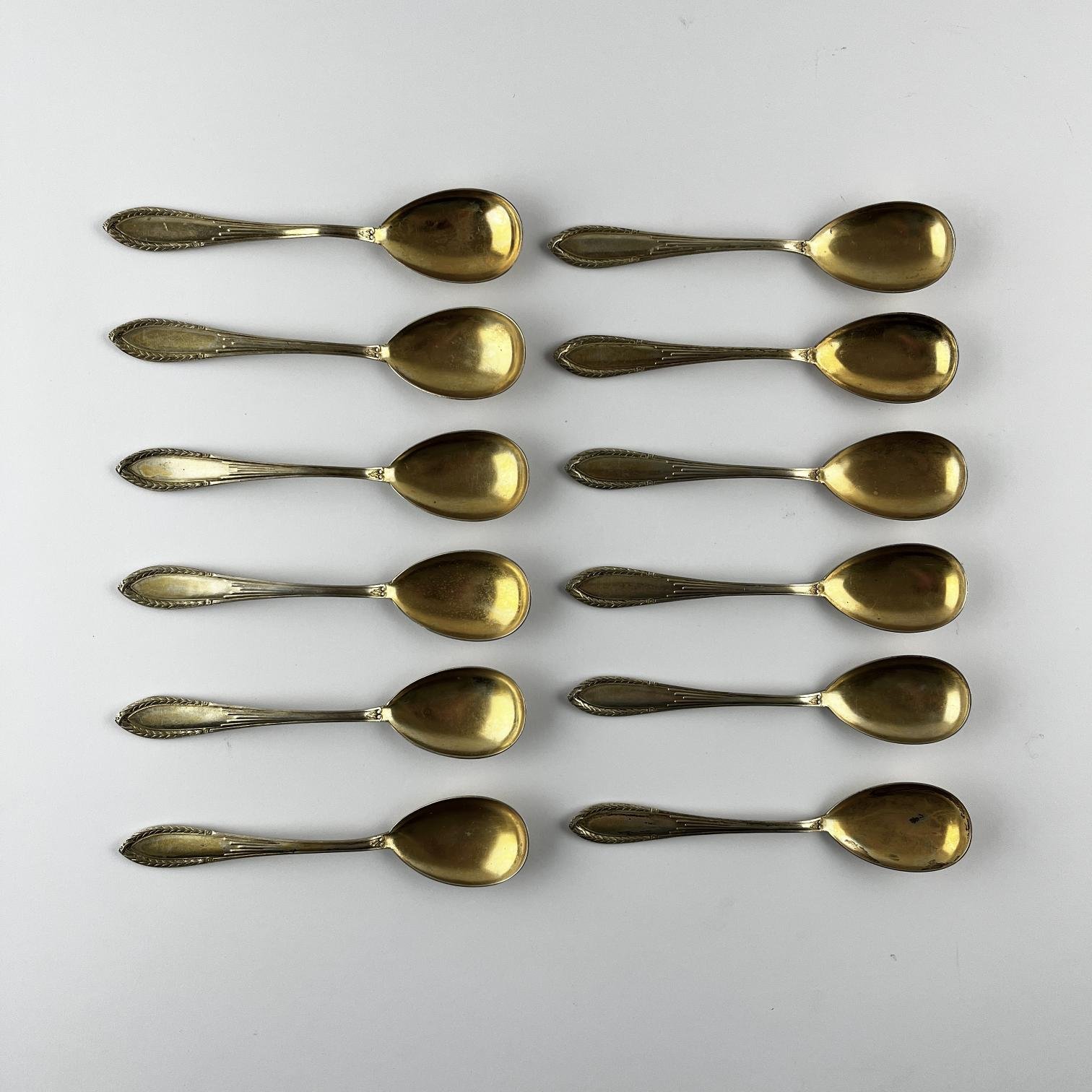 Juego de cucharitas en plata