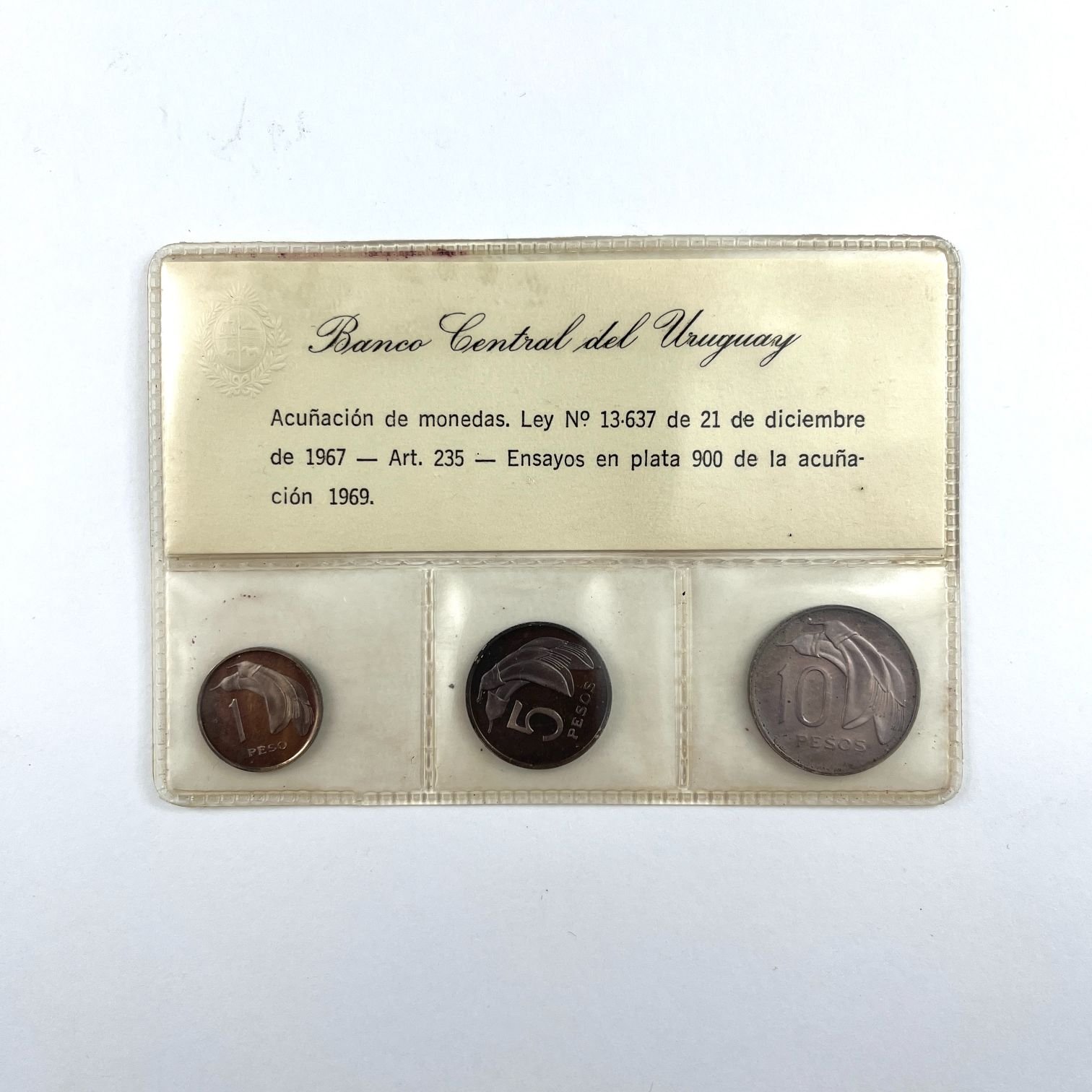 Ensayos monedas uruguayas en plata