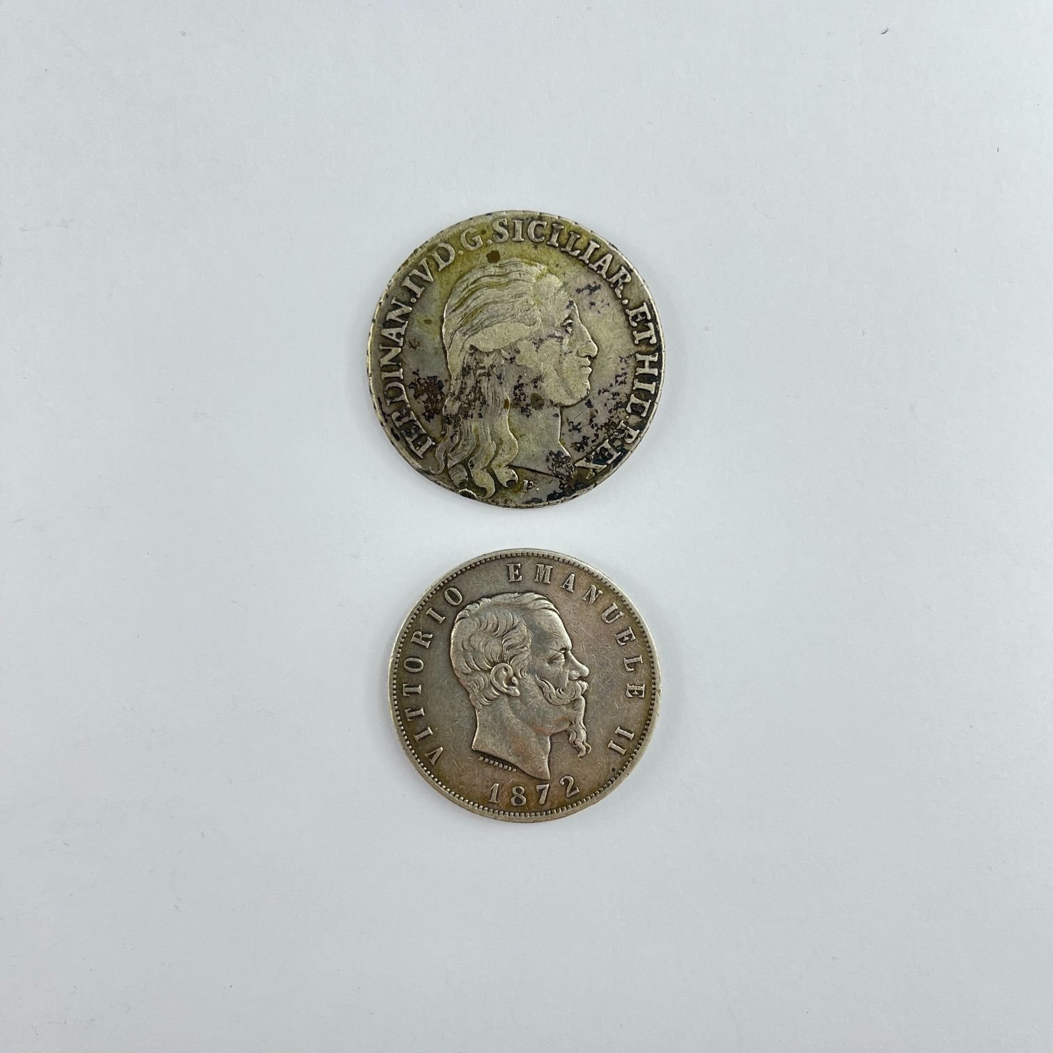 Monedas italianas en plata