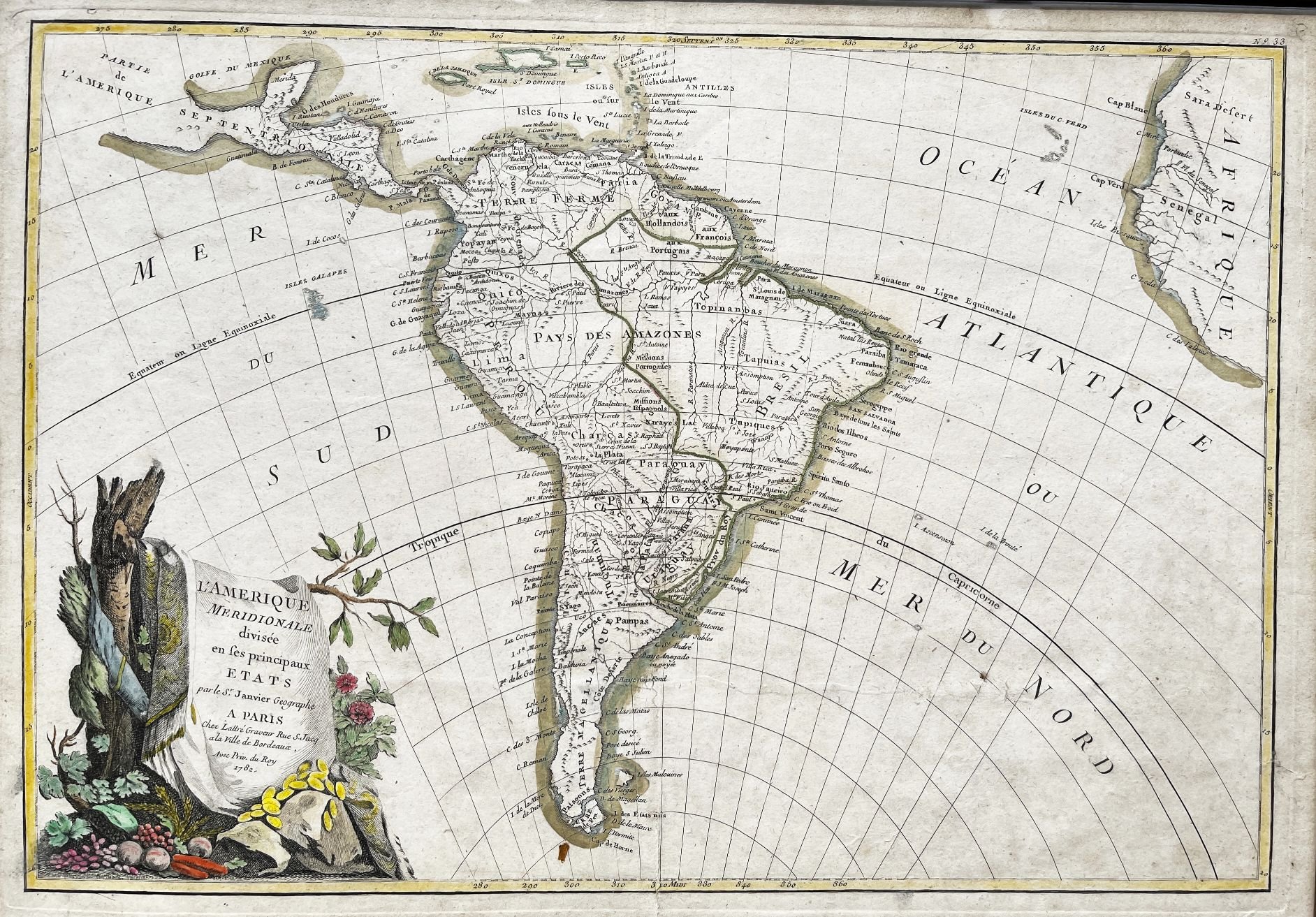 Grabado francés "América"