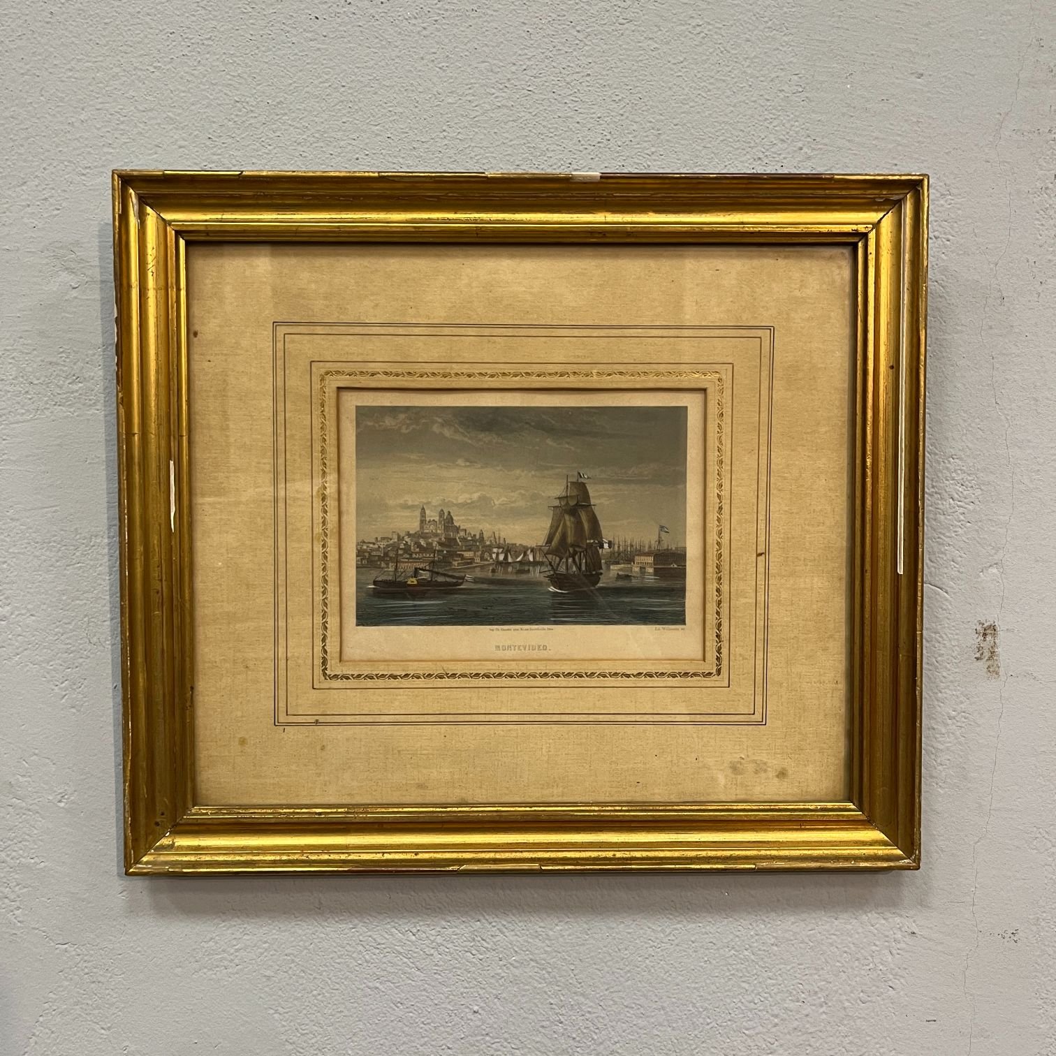 Litografía francesa "Montevideo"