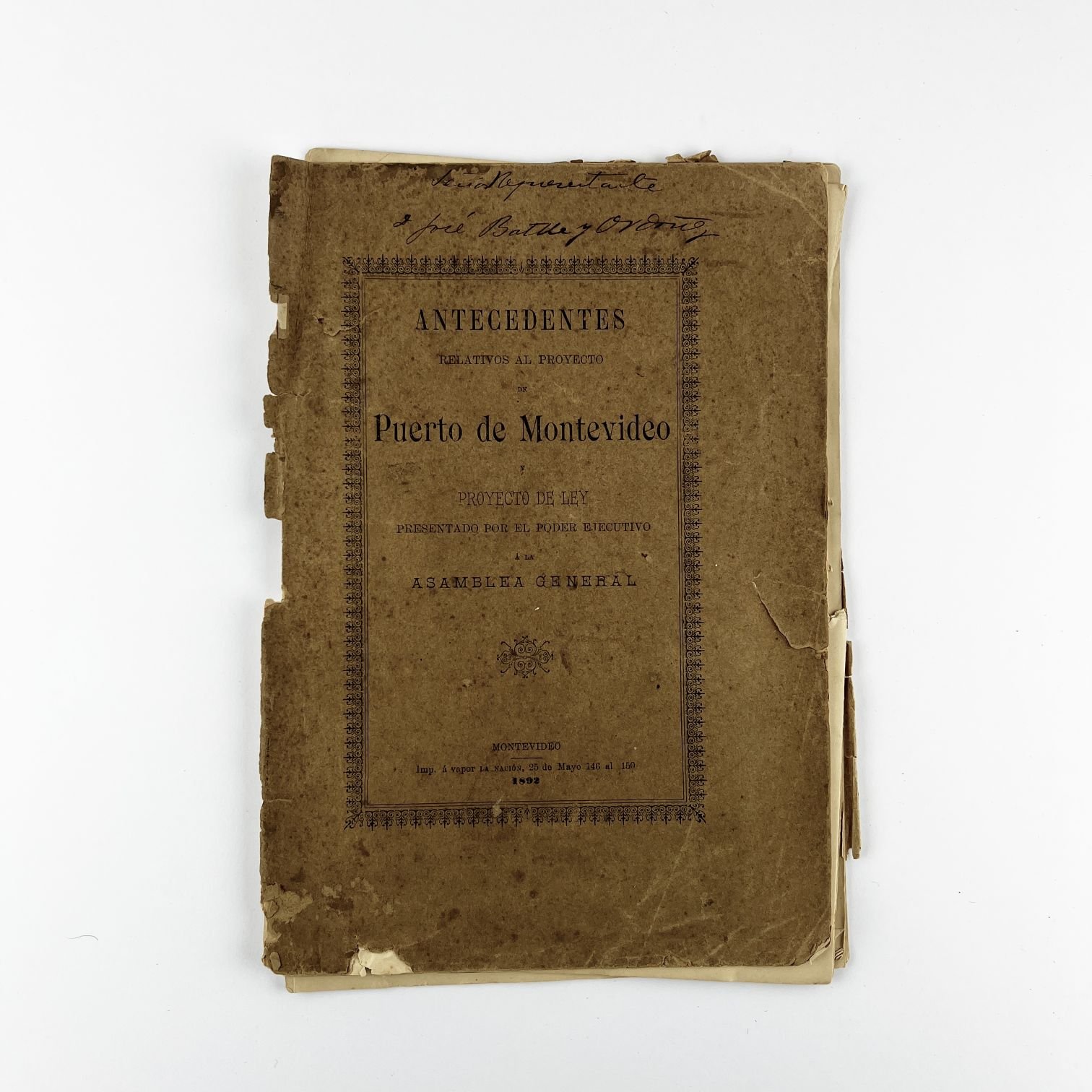 "Antecedentes relativos al Puerto de Montevideo"
