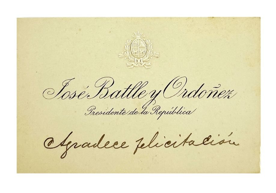 Tarjetas de visita José Batlle y Ordóñez