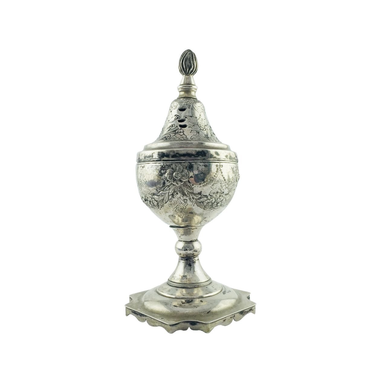 Sahumador hispanoamericano en plata