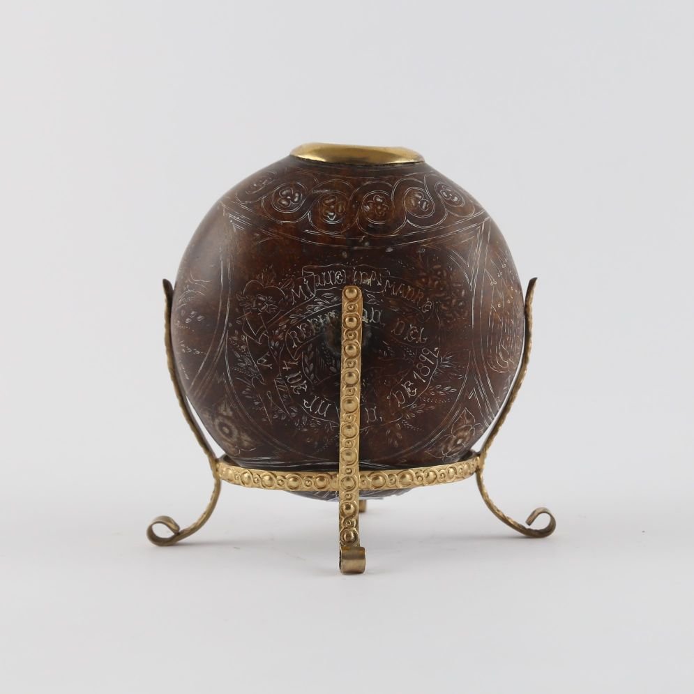 Mate en calabaza y oro