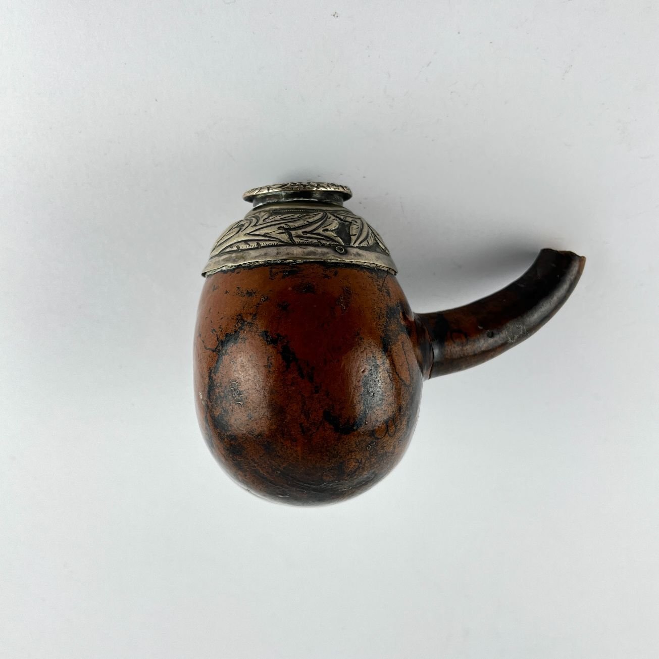 Mate en calabaza y plata