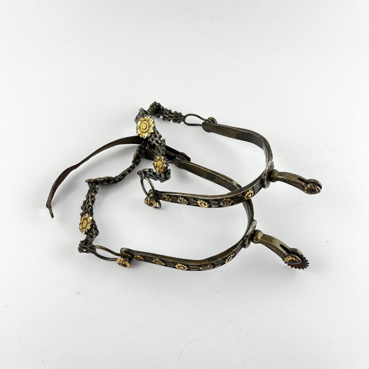 Espuelines en plata y oro