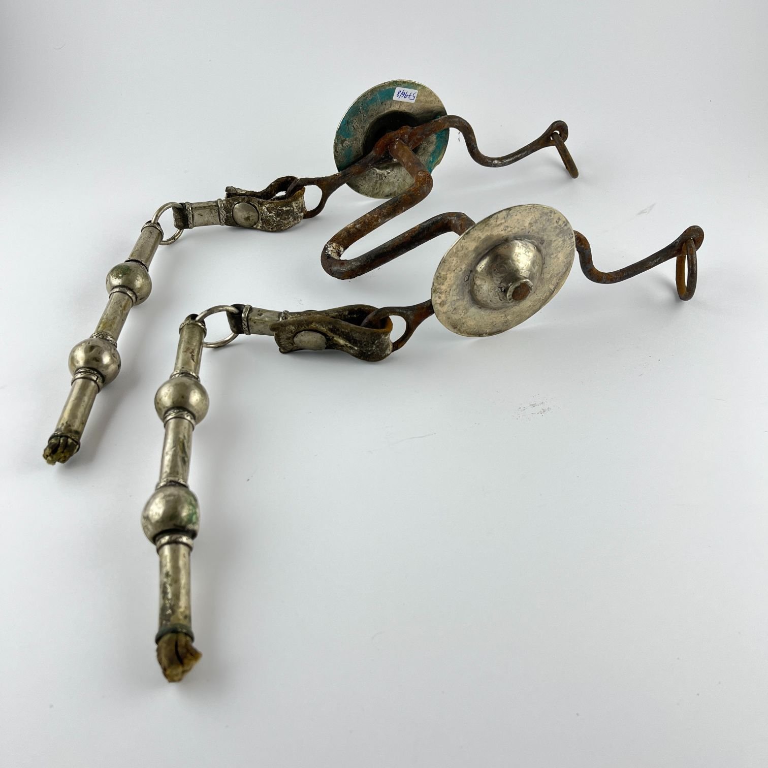 Freno en hierro forjado, plata y cuero