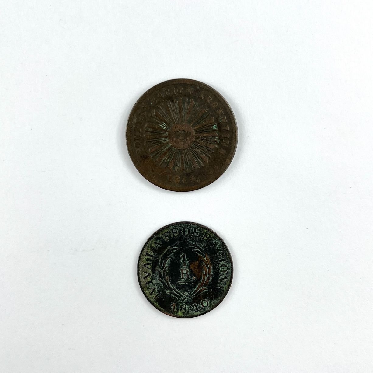 Monedas argentinas en cobre